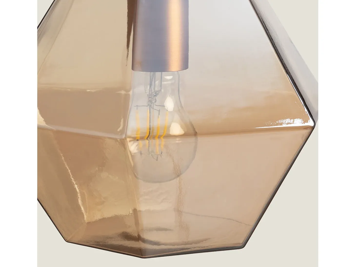 Lámpara Colgante Cristal Diamound Ámbar