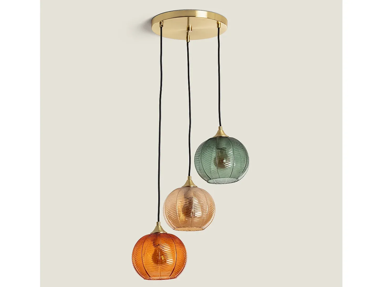 Lámpara Colgante Cristal Tri Klimt Multicolor