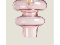 Lámpara Colgante Cristal Telder Rosa