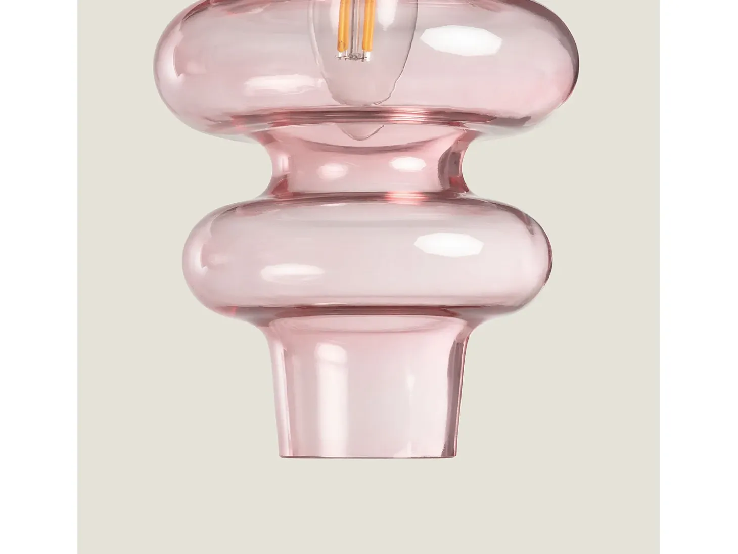 Lámpara Colgante Cristal Telder Rosa
