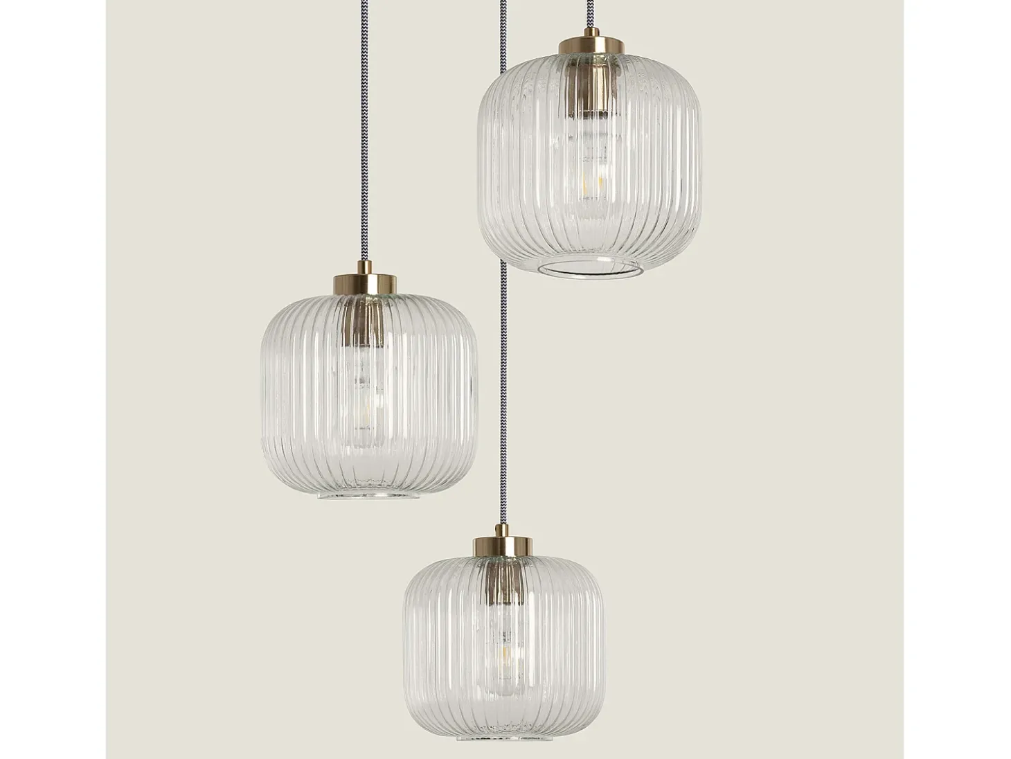 Lámpara Colgante Cristal Tri Wilde Transparente