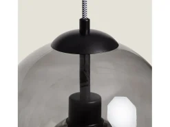 Lámpara Colgante Cristal Vaca Negro