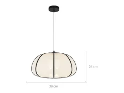 Lámpara colgante de bambú negro 38 cm - Hana