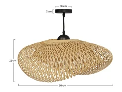 Lámpara colgante de bambú natural D60 cm - Anya