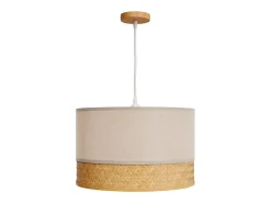 Lámpara colgante de bambú natural, papel y metal D40 cm - Baikal