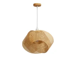 Lámpara colgante de bambú natural y metal D40 cm - Orta