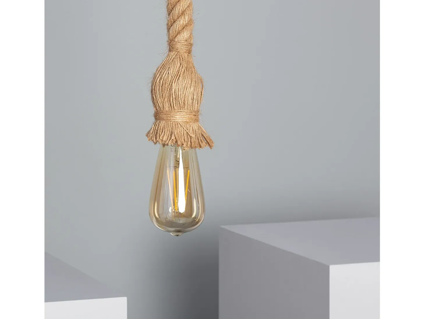 Lámpara Colgante de Cuerda Perseo Marrón