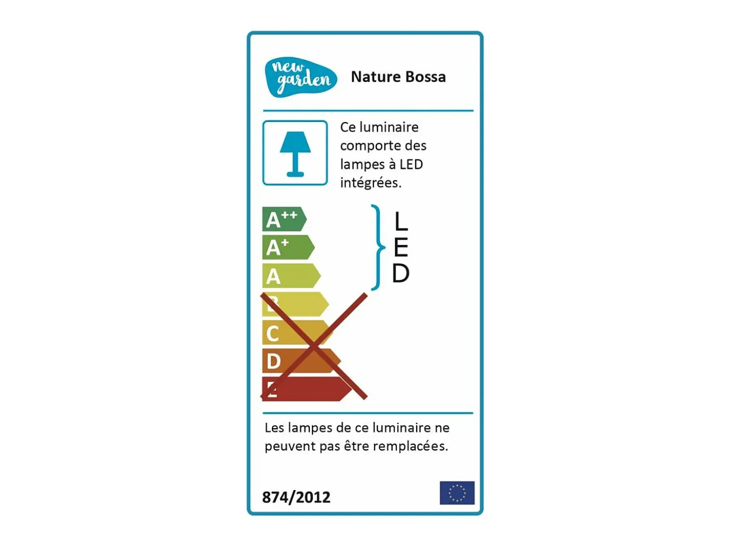 Lámpara colgante de exterior de ratán con led Bossa nature