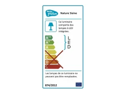 Lámpara colgante de exterior de ratán con led Sisine nature