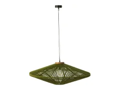 Lámpara colgante de metal verde 93x93x36 cm