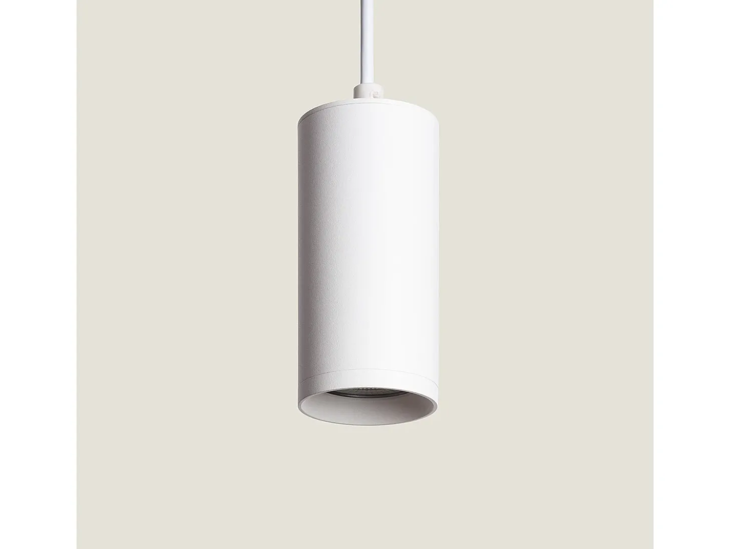 Lámpara Colgante de Metal Cuarzo Blanco