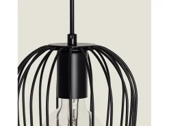 Lámpara Colgante de Metal Telmi 3 Focos Negro