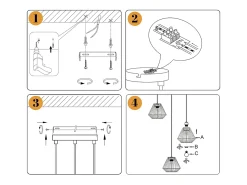 Lámpara colgante de ratán bohemio Nettlife para mesa de comedor - 3 bombillas E27, altura ajustable, estilo retro, para salón o dormitorio (bombillas no incluidas)