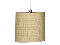 Lámpara colgante de techo Trio en algodón beige