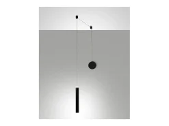 Lámpara colgante descentralizada Prado negro mate - Fabas Luce - LED regulable 6,5 W - Montaje descentralizado