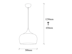 Lámpara colgante dorada de metal CAMILLE Moderna y Elegante