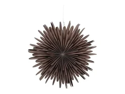 Lámpara colgante estrella de Navidad Sälen con papel claro Ø60cm color marrón.