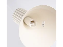 Lámpara colgante Estria desván de acero/aluminio - 3 fuentes luminosas - L.30 x A.120 cm - beige