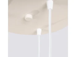 Lámpara colgante Estria desván de acero/aluminio - 3 fuentes luminosas - L.30 x A.120 cm - beige