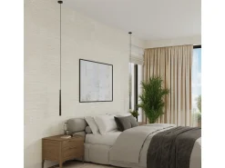 Lámpara colgante Euphora moderno de acero - 1 fuentes luminosas 3000K - L.8 x A.118 cm - negro