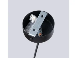 Lámpara colgante Euphora moderno de acero - 1 fuentes luminosas 3000K - L.8 x A.118 cm - negro