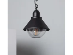 Lámpara Colgante Exterior Metal Valera Negro