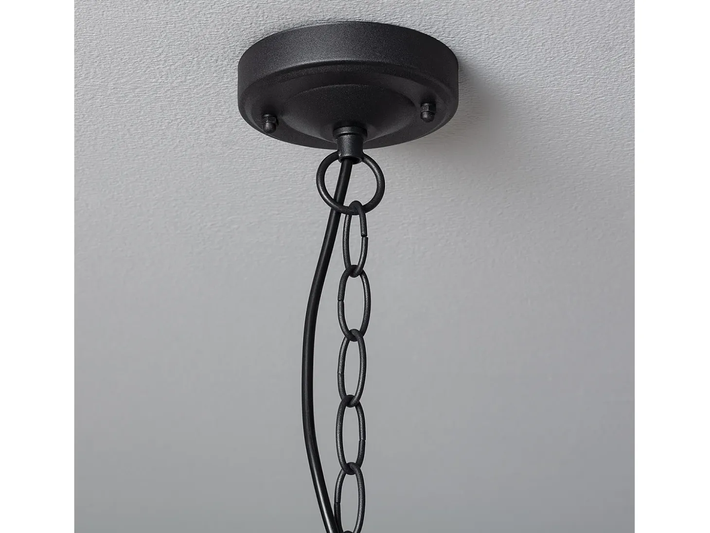 Lámpara Colgante Exterior Metal Valera Negro