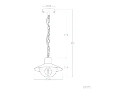 Lámpara Colgante Exterior Metal Neiva Negro