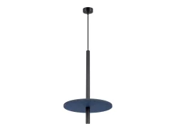 Lámpara colgante Feltro moderno de fieltro/acero - 1 fuentes luminosas - L.30 x A.126 cm - azul marino/negro