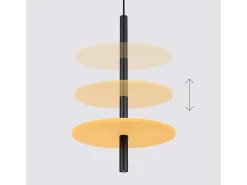 Lámpara colgante Feltro moderno de fieltro/acero - 1 fuentes luminosas - L.30 x A.126 cm - amarillo/negro