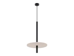 Lámpara colgante Feltro moderno de fieltro/acero - 1 fuentes luminosas - L.30 x A.126 cm - beige/negro