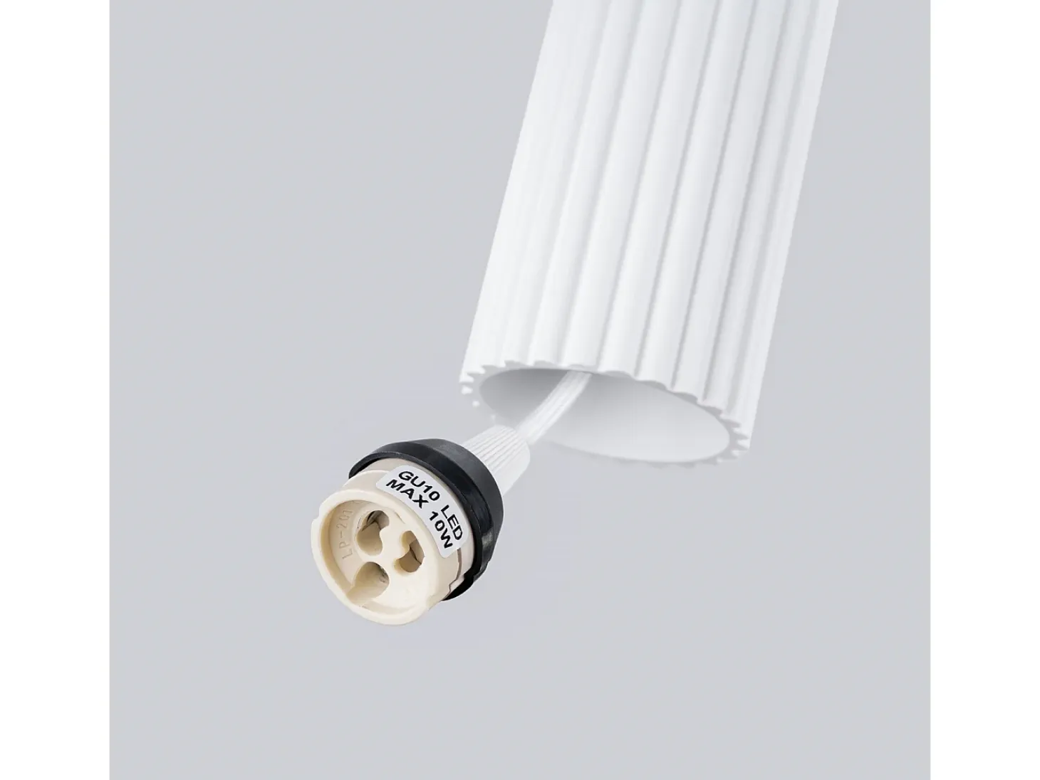 Lámpara colgante Gloow minimalista de aluminio - 2 fuentes luminosas 4000K - L.30 x A.90 cm - blanco