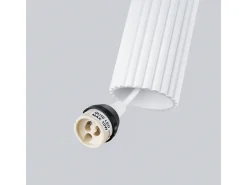 Lámpara colgante Gloow minimalista de aluminio - 3 fuentes luminosas 3000K - L.19,5 x A.108 cm - blanco