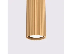 Lámpara colgante Gloow minimalista de aluminio - 1 fuentes luminosas 3000K - L.8 x A.118 cm - dorado