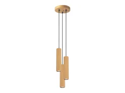 Lámpara colgante Gloow minimalista de aluminio - 3 fuentes luminosas 3000K - L.19,5 x A.108 cm - dorado