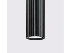 Lámpara colgante Gloow minimalista de aluminio - 1 fuentes luminosas 3000K - L.8 x A.118 cm - negro
