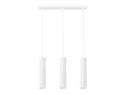 Lámpara colgante Gloow minimalista de aluminio - 3 fuentes luminosas 3000K - L.45 x A.98 cm - blanco