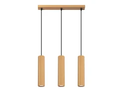 Lámpara colgante Gloow minimalista de aluminio - 3 fuentes luminosas 3000K - L.45 x A.98 cm - dorado