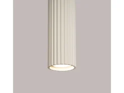Lámpara colgante Gloow minimalista de aluminio - 1 fuentes luminosas 4000K - L.8 x A.118 cm - beige
