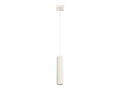 Lámpara colgante Gloow minimalista de aluminio - 1 fuentes luminosas 4000K - L.8 x A.118 cm - beige