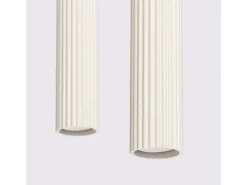 Lámpara colgante Gloow minimalista de aluminio - 2 fuentes luminosas 4000K - L.30 x A.90 cm - beige