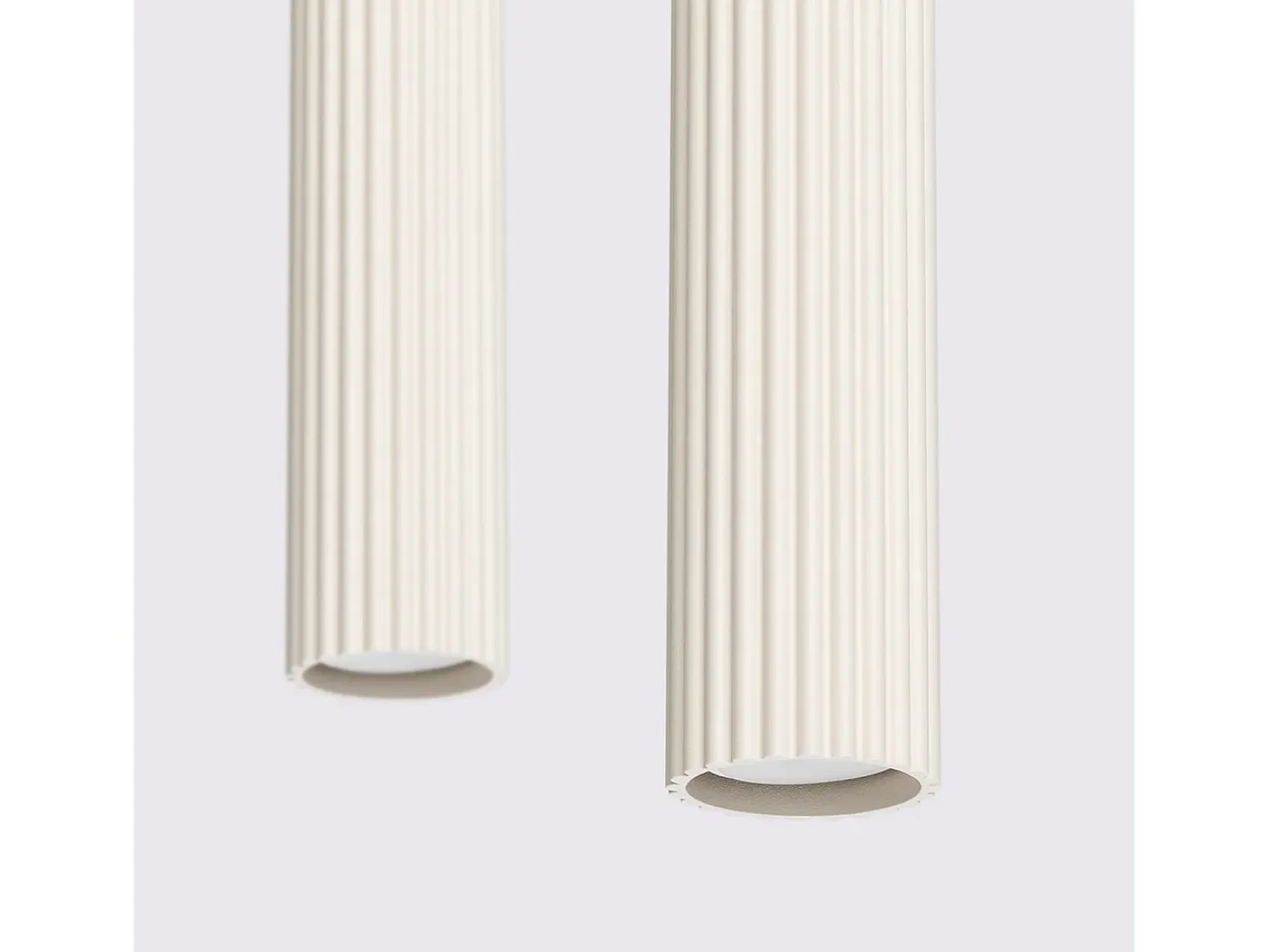 Lámpara colgante Gloow minimalista de aluminio - 2 fuentes luminosas 4000K - L.30 x A.90 cm - beige
