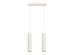 Lámpara colgante Gloow minimalista de aluminio - 2 fuentes luminosas 4000K - L.30 x A.90 cm - beige