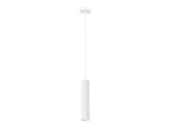 Lámpara colgante Gloow minimalista de aluminio - 1 fuentes luminosas 3000K - L.8 x A.118 cm - blanco
