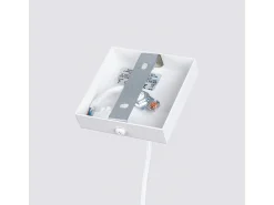 Lámpara colgante Gloow minimalista de aluminio - 1 fuentes luminosas 3000K - L.8 x A.118 cm - blanco