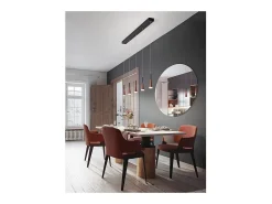 Lámpara colgante horizontal CONE, color dorado, rosa y negro, 5 x 7 W, 3000 K, Perenz
