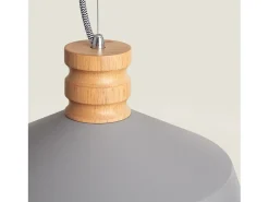 Lámpara Colgante Hormigón y Madera Kukojoa Gris