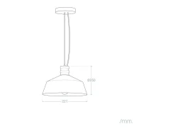 Lámpara Colgante Hormigón y Madera Kukojoa Gris