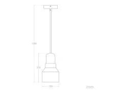 Lámpara Colgante Hormigón y Madera Luster Gris Piedra