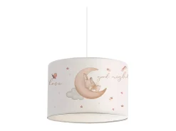 Lámpara Colgante Infantil Blanca Con Motivo Lunar 24x21 cm